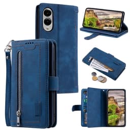 Samsung Galaxy S25 Edge Kuori Vetoketjutaskulla ja 9 Korttipaikalla