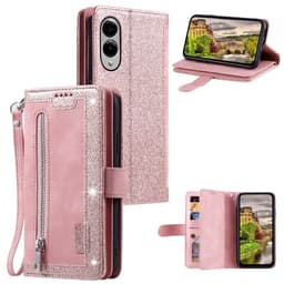 Til Samsung Galaxy S25 Edge Etui med Lynlåslomme og 9 Kortlommer