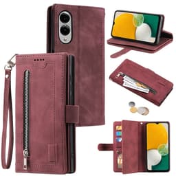 Til Samsung Galaxy S25 Edge Etui med Lynlåslomme og 9 Kortlommer