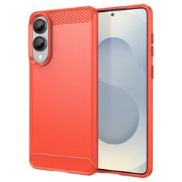 SKALO Samsung S25 Edge Armor Carbon Cover - Rød