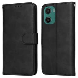 SKALO Motorola Moto G05 PU-læder Flip Cover - Sort