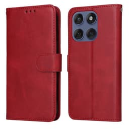 SKALO Motorola Edge 60 PU-nahka Lompakkokotelo - Punainen