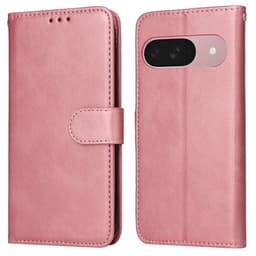 SKALO Google Pixel 9a PU-læder Flip Cover - Pink