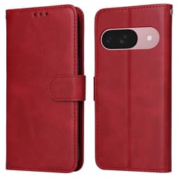 SKALO Google Pixel 9a PU-læder Flip Cover - Rød