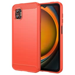 SKALO Samsung XCover7 Pro Armor Carbon Suojakuori - Punainen