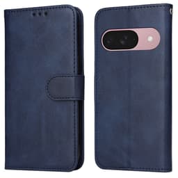 SKALO Google Pixel 9a PU-læder Flip Cover - Blå