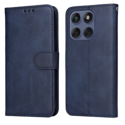 SKALO Motorola Edge 60 PU-læder Flip Cover - Blå