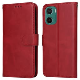 SKALO Motorola Moto G05 PU-nahka Lompakkokotelo - Punainen