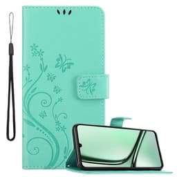 Realme Note 60 Pungetui Cover Blomster (Turkis)