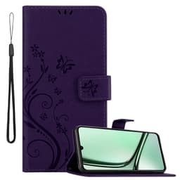 Realme Note 60 Pungetui Cover Blomster (Lilla)