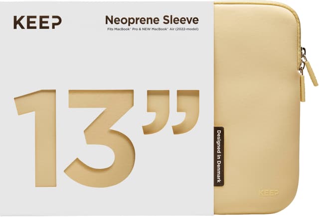 KEEP 13-tums neoprenfodral för MacBook (Chardonnay)