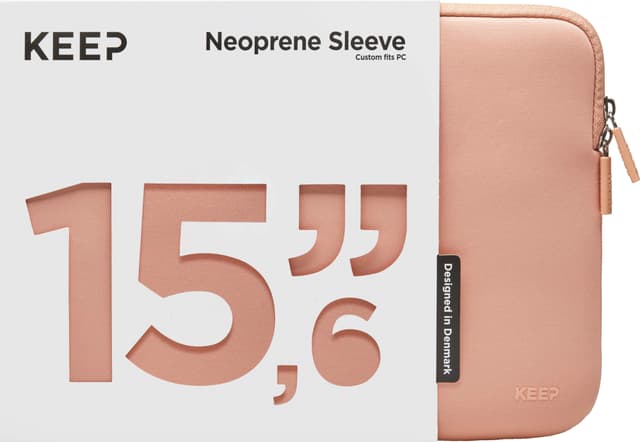 KEEP 15,6” laptopfodral i neopren (coral pearl)