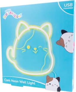 Fizz Creations Squishmallows neonseinävalaisin (Cam the Cat)