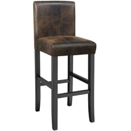 tectake Barstol med ryglæn 41 x 40 x 107 cm Antikbrun