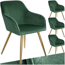 Stol Marilyn velour, guld