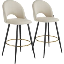 Barstol Sachel med rygstøtte, velour look