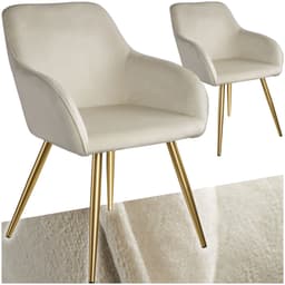 Stol Marilyn velour, guld