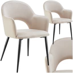 Stol Sachel, velour, polstret, 120 kg