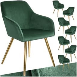 Stol Marilyn velour, guld