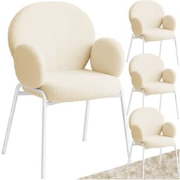 Stol Scandi polstret, Bouclé-stof