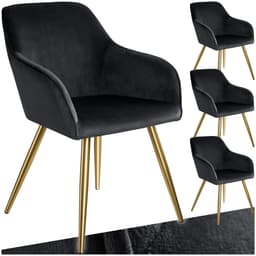 Stol Marilyn velour, guld