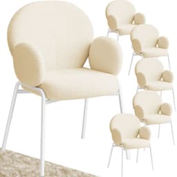 Stol Scandi polstret, Bouclé-stof