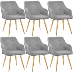 tectake 6 stolar Tanja 54 x 55 x 82.5 cm Grå