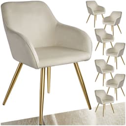 Stol Marilyn velour, guld