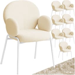 Spisestol Scandi - Bouclé-stoff