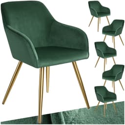 Stol Marilyn velour, guld