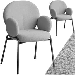 Spisestol Scandi - Bouclé-stoff