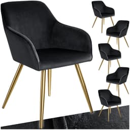 Stol Marilyn velour, guld