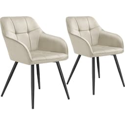 tectake Stol Marilyn, sammet, vadderad 2-delarsset