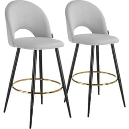 Barstol Sachel med rygstøtte, velour look