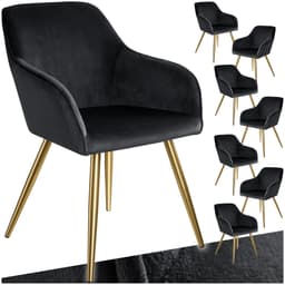 Stol Marilyn velour, guld