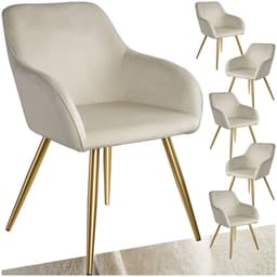 Stol Marilyn velour, guld