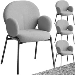 Stol Scandi polstret, Bouclé-stof