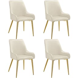 tectake Stoppad stol Avane, i sammet 4-delarsset