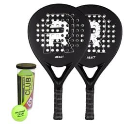 React Padel Sett, 2 Padelracketer + Baller
