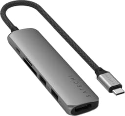 Satechi 6-i-1 USB-C multiport-adapter (stellargrå)