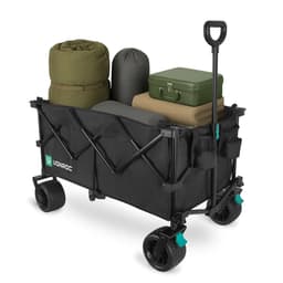 VONROC Skrinda XL – 200L – Hopfällbar – 80 kg – Terränghjul – För camping, festival & fritid – Svart