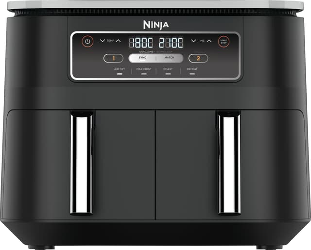 AF200EU, Varmluftsfrityr, 7,6 l, 1,6 kg, 240 °C, Dobbel, Sort