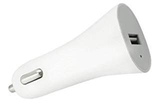 Billaddare med USB uttag, 1A, Vit