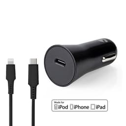 Nedis Billaddare | 20 W | 1.67 / 2.22 / 3.0 A | Antal utgångar: 1 | Port typ: USB-C| Lightning 8-Pin (Lös) Kabel | 1.00 m | Automatiskt val av Spänning
