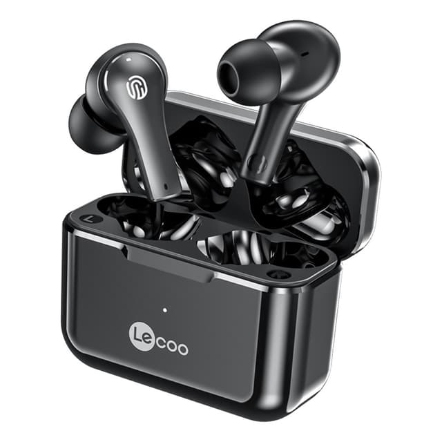 LENOVO LECOO In-Ear Wireless Earbuds Bluetooth hörlurar Laddningsfodral - Svart