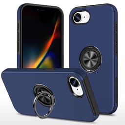 Til iPhone 16e Max Finger Ring Kickstand Hybrid Taske