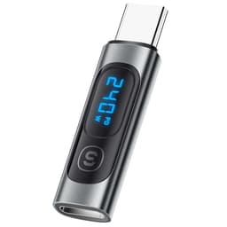 USB-C han til USB-C hun 240W Power Meter Tester Digital