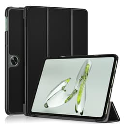 For OnePlus Pad Go Tri-fold Stand Tablet Cover Tablet PU-læderetui - Sort