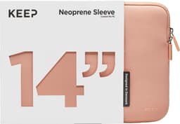 KEEP 14’’ laptopfodral i neopren (coral pearl)