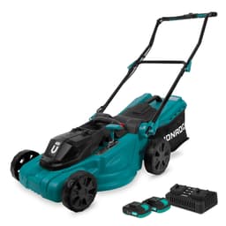 VONROC gräsklippare 40V batteridriven – 38 cm klippbredd – 4 höjder – 45L gräsbehållare – inkl. 2x 2.0Ah batterier & laddare